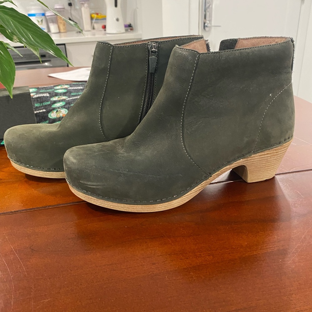 Dansko Dark Green Booties